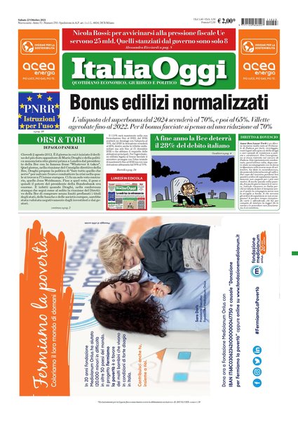 Italia oggi : quotidiano di economia finanza e politica